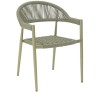 Adina Green armchair aluminum-rope