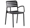 Notte Black Polypropylene Αrmchair