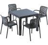 Parma dining set 5pcs Anthracite