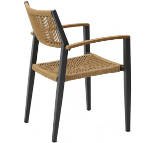 Mars Outdoor Aluminium Rope Chair - Welded Frame | Avant Garde