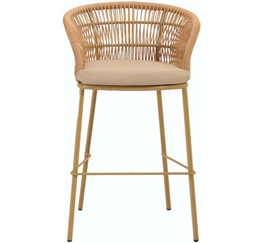 Isla 67 Barstool – Μεταλλικό Σκαμπό με Rope Look Wicker | Avant Garde design AE