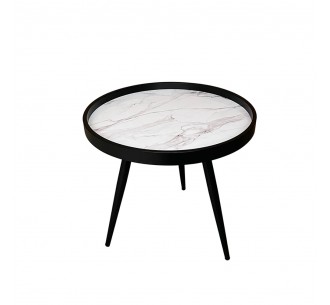 MARM SIDE TABLE WHITE WITH...