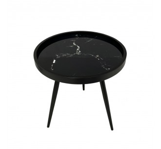 MARM SIDE TABLE BLACK WITH...