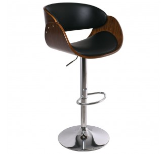 JOY Bar Stool Walnut/Pu Black