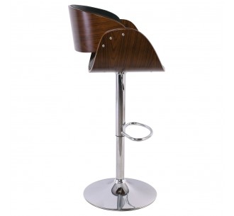 JOY Bar Stool Walnut/Pu Black 2