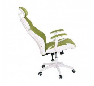 white and green office chair