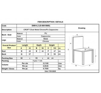 CROFT Chair Metal Chrome /... 2