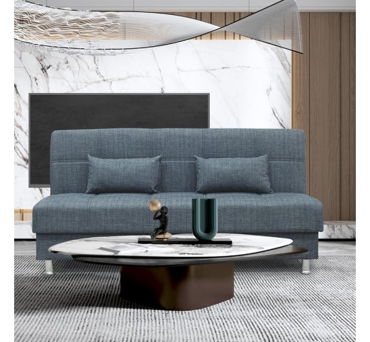 FELINA 3-SEATER SOFA - BED WITH STORAGE 182x90x80cm / GREY FABRIC