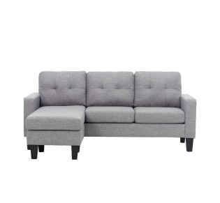 LIANA-S ΚΑΝΑΠΕΣ ΓΩΝΙΑ 185x126xH84cm / GREY ΥΦΑΣΜΑ