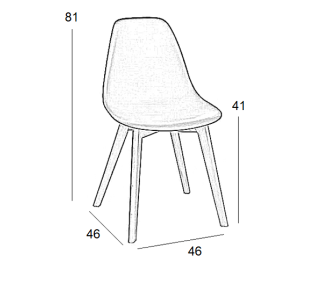 LOFT PLUS ΚΑΡΕΚΛΑ ΡΡ 46x46xH81(41)cm / ΜΑΥΡΗ - Σ4 2