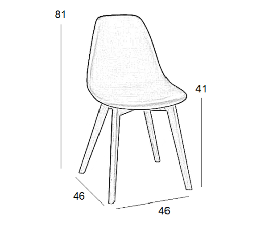 LOFT PLUS ΚΑΡΕΚΛΑ ΡΡ 46x46xH81(41)cm / ΜΑΥΡΗ - Σ4