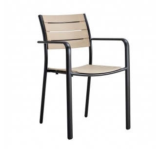 SAGA Armchair / Metal Black...