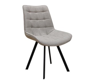 MIRA CHAIR 53x59xH86cm / METAL - BEIGE FABRIC (S4)