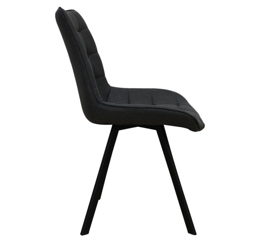 MIRA CHAIR 53x59x86cm / METAL - BLACK FABRIC - S4