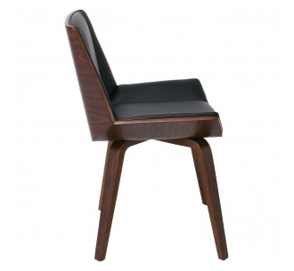 NUMAN Chair Walnut/Pu Black 2