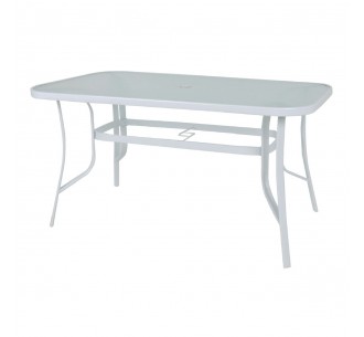 RIO Table 120x70cm Metal White