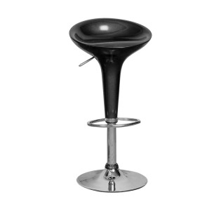 DISCO Bar Stool ABS Black/Chromed Base
