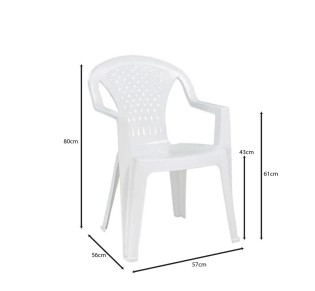 PORTOFINO Stackable Armchair PP White