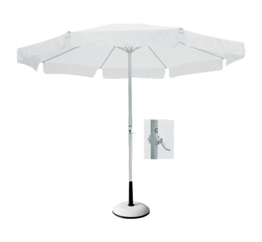 UMBRELLA D.200cm Alu White/Fabric White