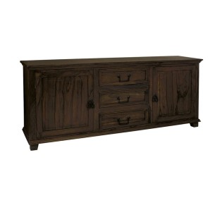 SARDAR Μπουφές Τραπεζαρίας Σαλονιού 175x45x76cm - 2 Ντουλάπια - 3 Συρτάρια / Ξύλο Sheesham Καρυδί