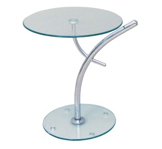 RAVEL Side Table Ø50xH58cm / Glass Clear