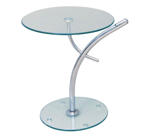 RAVEL Side Table Ø50xH58cm / Glass Clear