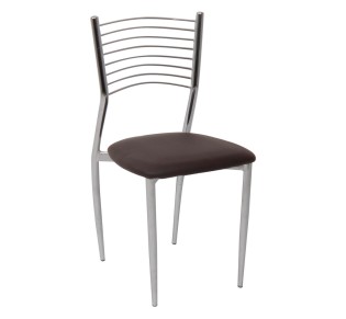 VIVIAN Chair, Pvc Dark Brown