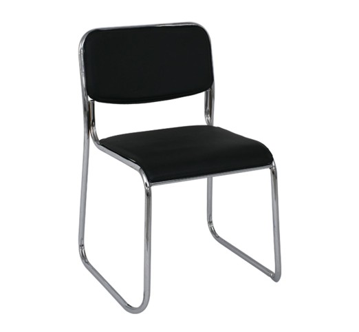 CAMPUS Chair Chrome/Black Hard Pvc