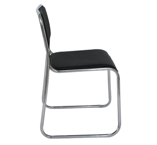 CAMPUS Chair Chrome/Black Hard Pvc