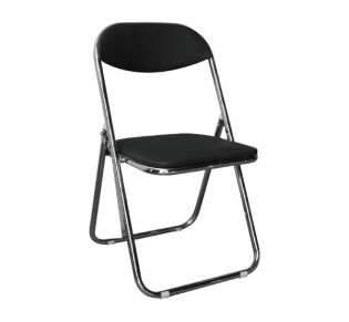 STAR Folding Chair Black Pu