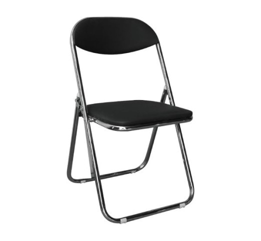 STAR Folding Chair Black Pu