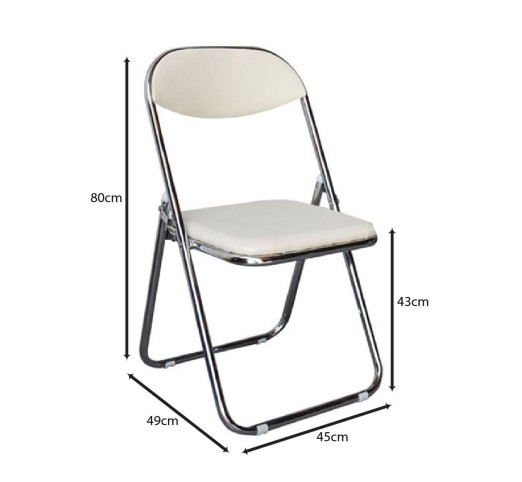 STAR Folding Chair Ecru Pu