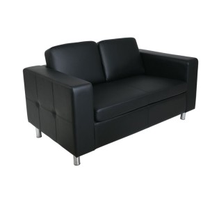 ALAMO 2-Seater Sofa Black Pu
