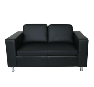 ALAMO 2-Seater Sofa Black Pu