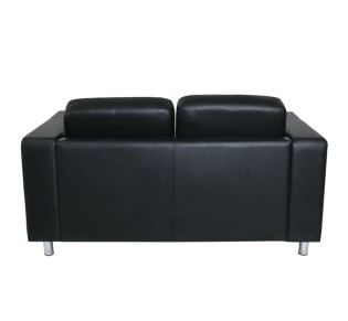ALAMO 2-Seater Sofa Black Pu