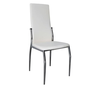 FRESH Chair K/D Chromed Frame/Dark Cream Pvc