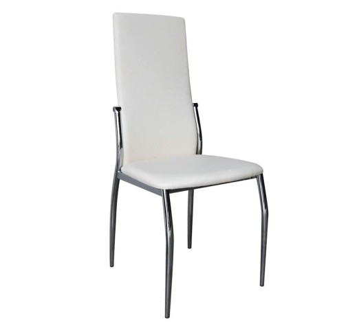 FRESH Chair K/D Chromed Frame/Dark Cream Pvc