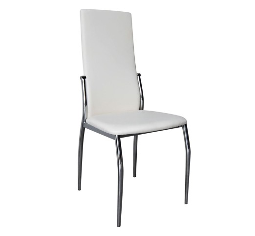 FRESH Chair K/D Chromed Frame/Dark Cream Pvc