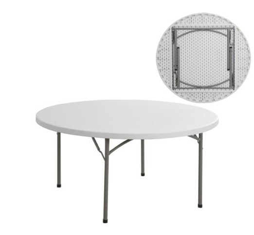BLOW Catering Folding Table Ø152cm White