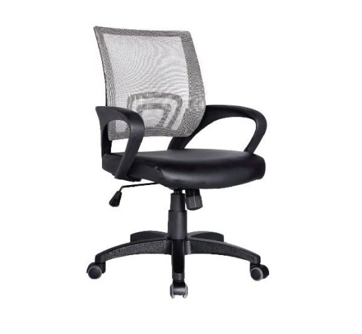 BF2101 (with relax) Office Armchair Grey Mesh/Black Pu