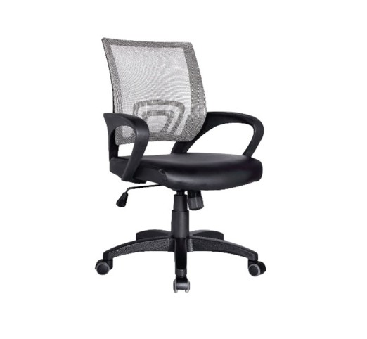 BF2101 (with relax) Office Armchair Grey Mesh/Black Pu