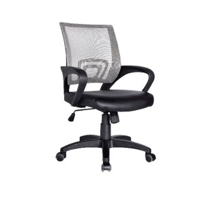 BF2101 (with relax) Office Armchair Grey Mesh/Black Pu