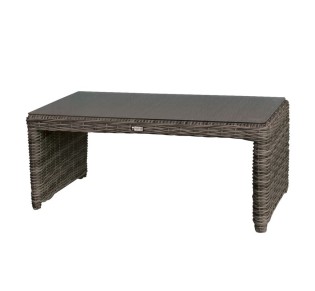 MONTANA Coffee Table 100x50 Grey/Brown Wicker