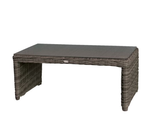 MONTANA Τραπεζάκι Σαλονιού Κήπου-Βεράντας ALU, Φ5mm Round Wicker Grey Brown