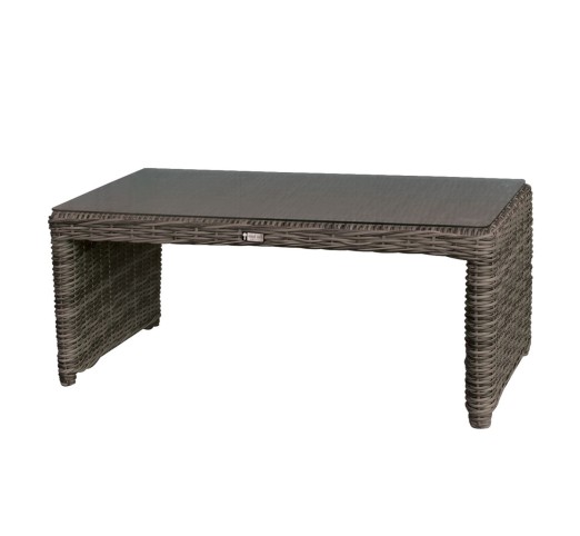 MONTANA Τραπεζάκι Σαλονιού Κήπου-Βεράντας ALU, Φ5mm Round Wicker Grey Brown
