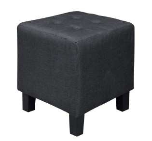 MEDEA Stool Fabric Black 37x37x42 2
