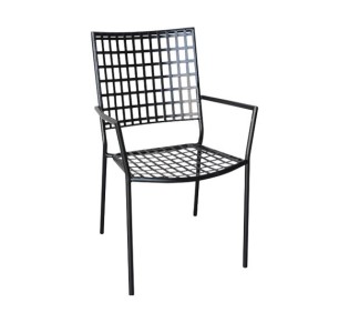 CASTELLO Armchair Steel Mesh Black