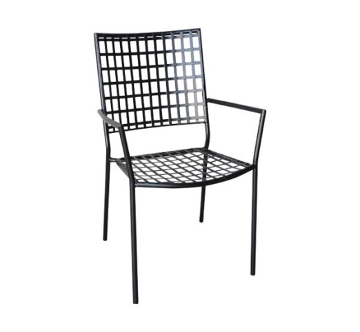 CASTELLO Armchair Steel Mesh Black