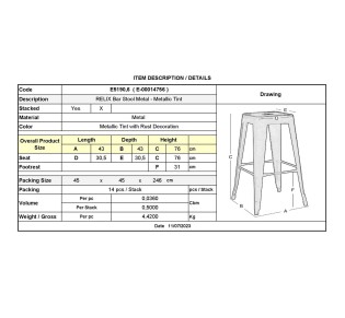 RELIX Bar Stool Metal