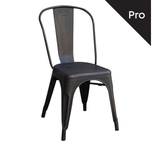 RELIX Καρέκλα, Μέταλλο Βαφή Antique Black Στοιβαζόμενη